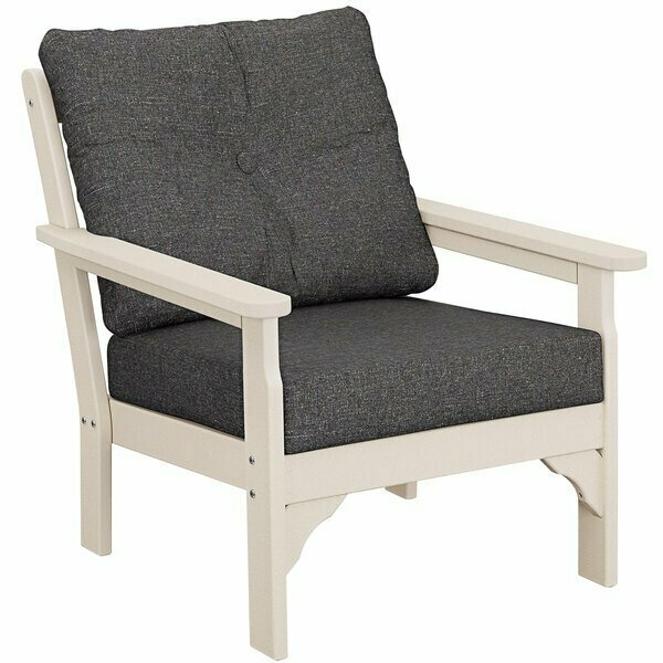 Polywood GN23SA-145986 Vineyard Sand / Ash Deep Seating Chair 633GN23SA145